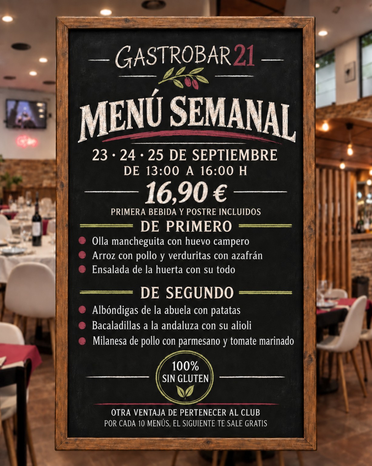 Menú semanal GastroBar21